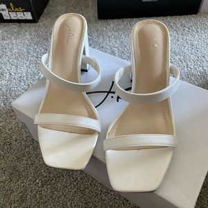 NEW White Square Toe Heel